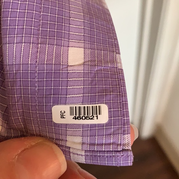 Designer Bugatchi Uomo Shaped Fit Flip Cuff Purple - Picture 6 of 14